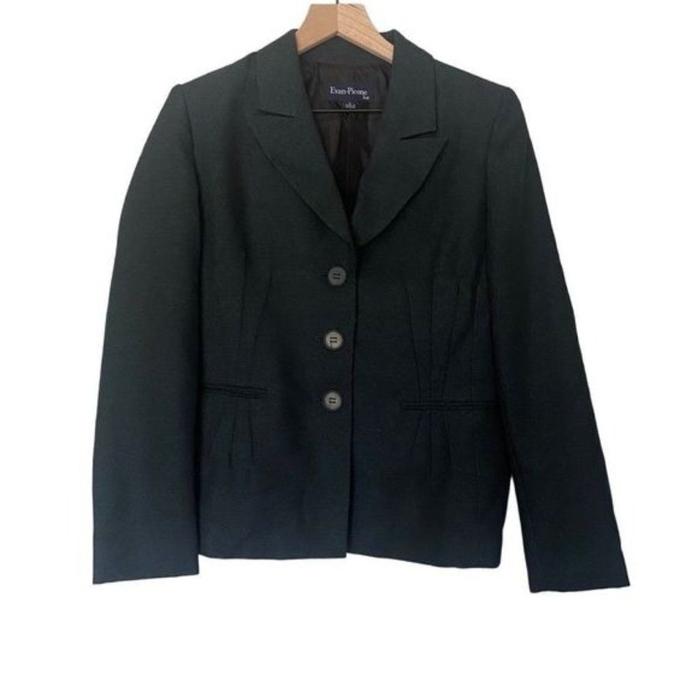 Evan Picone Size 8 Blazer Navy Blue Suit Separate Business Corporate Office